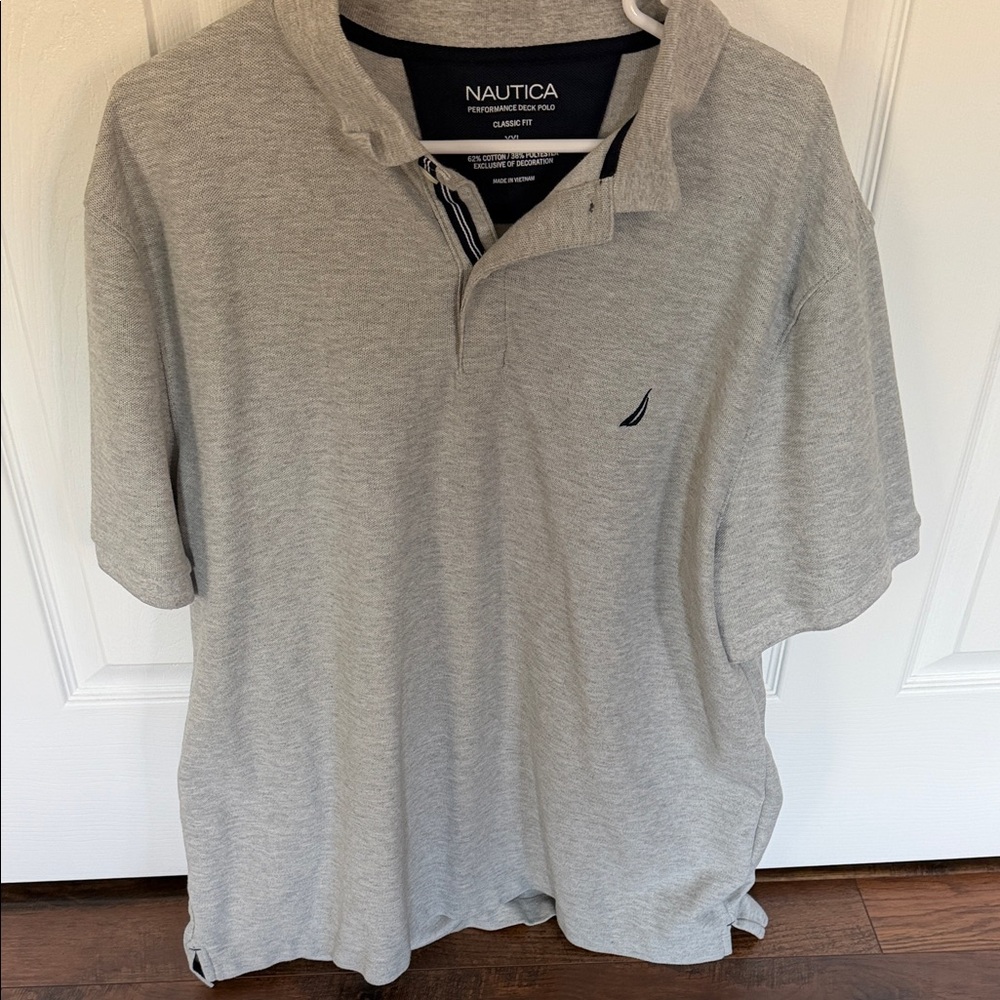 Nautica Classic Gray Polo Shirt for Men